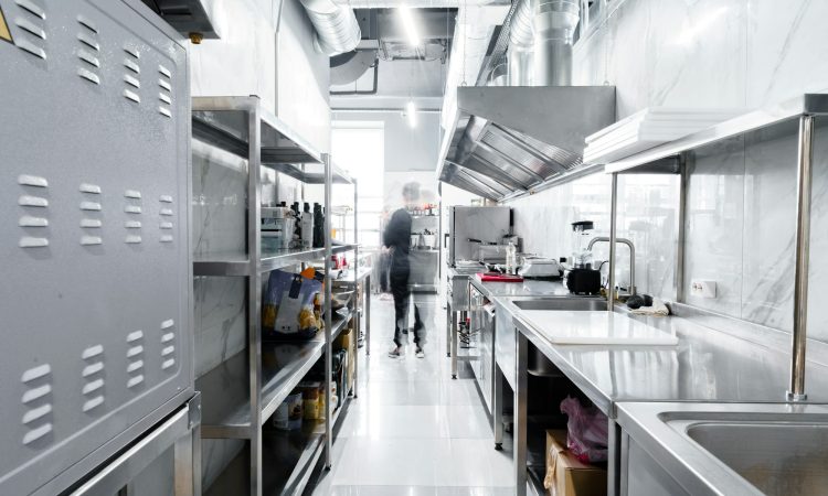 Kitchen appliances in professional kitchen in a restaurant